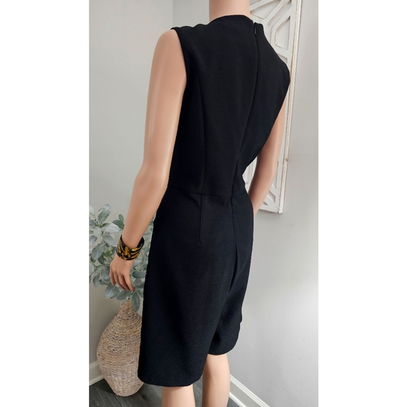 Kay Unger Black Lulu Jewel Neck Sleeveless Wide Legs Romper Jumpsuit - Picture 6 of 11